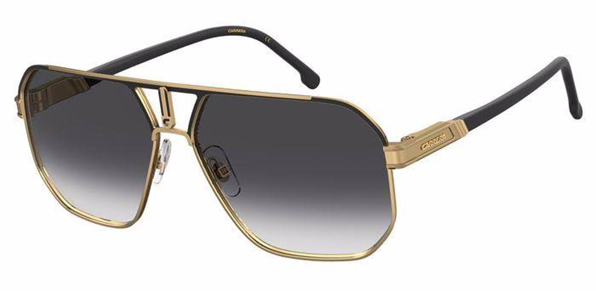 Carrera CA1062 /S/S Square Sunglasses Bundle, Matte Black-gold/Dark Grey