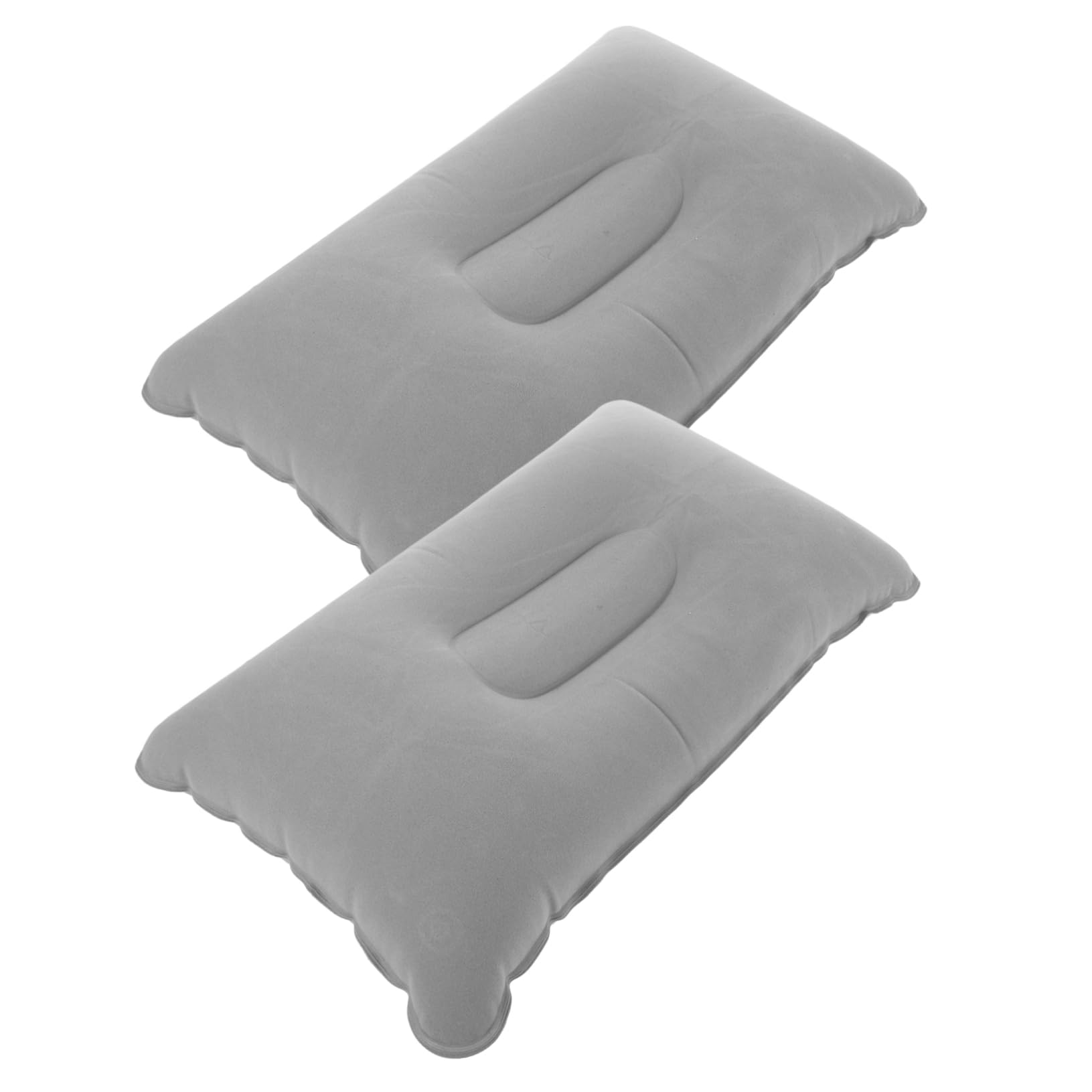 GAROZATION 2pcs Inflatable Camping Travel Pillow Cozy Support for Neck and Lumbar Ergonomic Flocked for Hiking Backpacking and Napping Anywhere