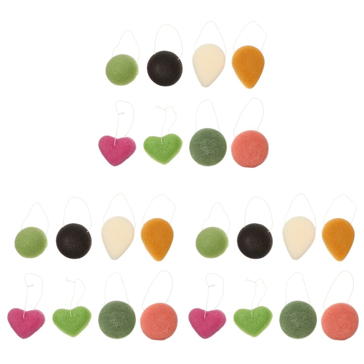 FRCOLOR Spülschwamm Stück Gesichtsreinigung Gesicht Puff Make- Up- Entfernungsschwamm Reinigungs- Peeling- Schwamm Schwamm Wiederverwendbares Make- up Schwämme