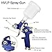 HVLP Gravity Feed Paint Sprayer Tool Kit, Includes 1 x 0.8mm & 1 x 1.4mm Nozzle Spray Guns, Pneumatic Auto Paint Tool Set with Locking Air Pressure Regulator Gauge, Wrench, Brush