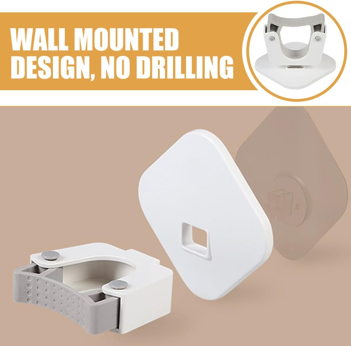 Luxshiny Self Adhesive Mop Hook Heavy Duty Wall Hanger for Brooms and Cleaning Tools and Easy Installation Without Drilling for Bathroom and Kitchen Use image 3