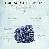 Raw Sodalite Crystal Pendant Necklace For Intuition Sixth Sense