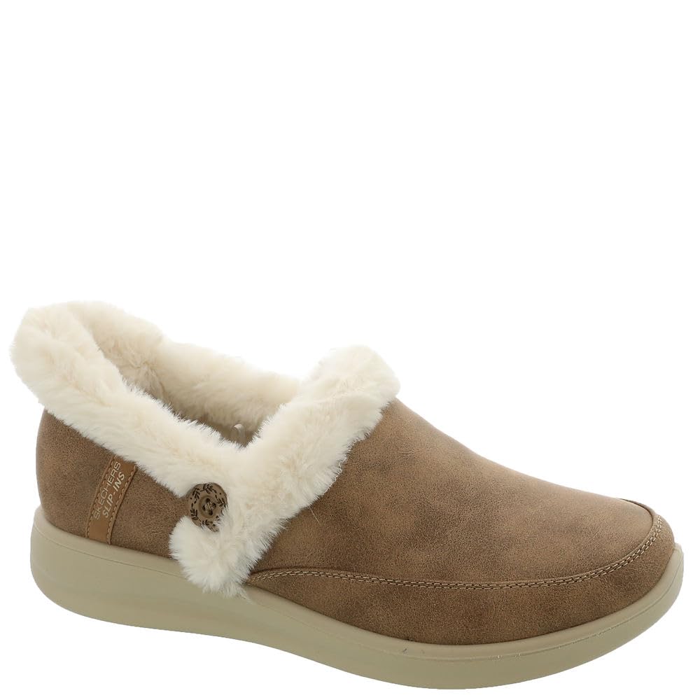 Skechers Womens Cozy Escape Slipper, Brown, 6.5 UK