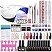 COSCELIA Kit de Esmalte Semipermanente Para Uñas Soak Off 8ML Kit Unas de 10PCS Lámpara 36W Secador de Uñas LED/UV Gel Esmalte de Uñas Curado Luz Máquina Base Top Gel Manicura Kit