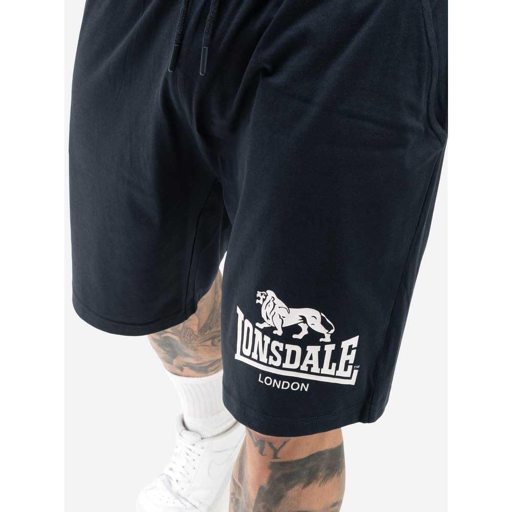 Lonsdale Męski zestaw t-shirtów i szortów, normalny krój, MAIST, biały/granatowy, XXL