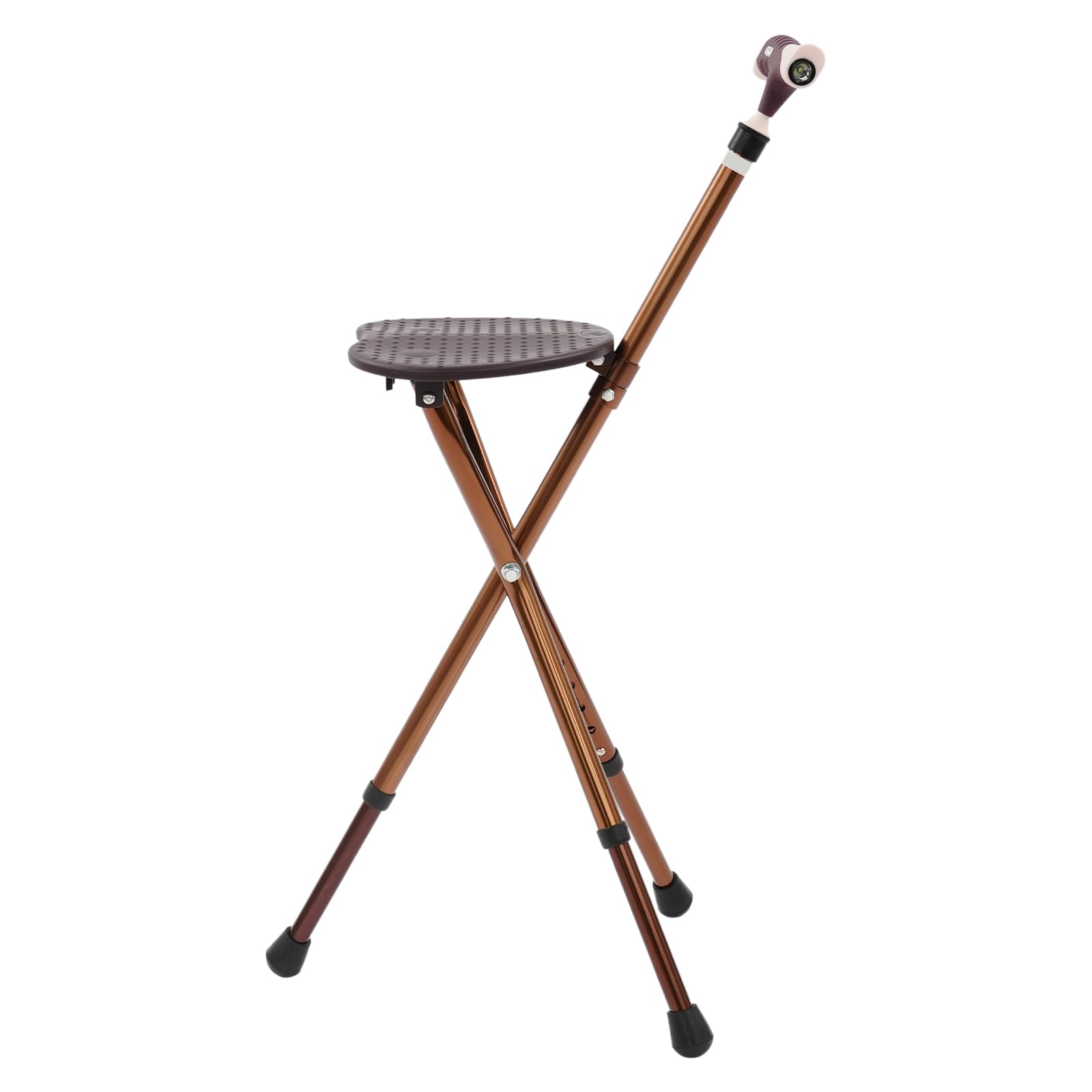 Laska do chodzenia z siedziskiem i oświetleniem LED, regulowana wysokość 46-55 cm, wytrzymała nośność 150 kg, składana laska dla mężczyzn i kobiet