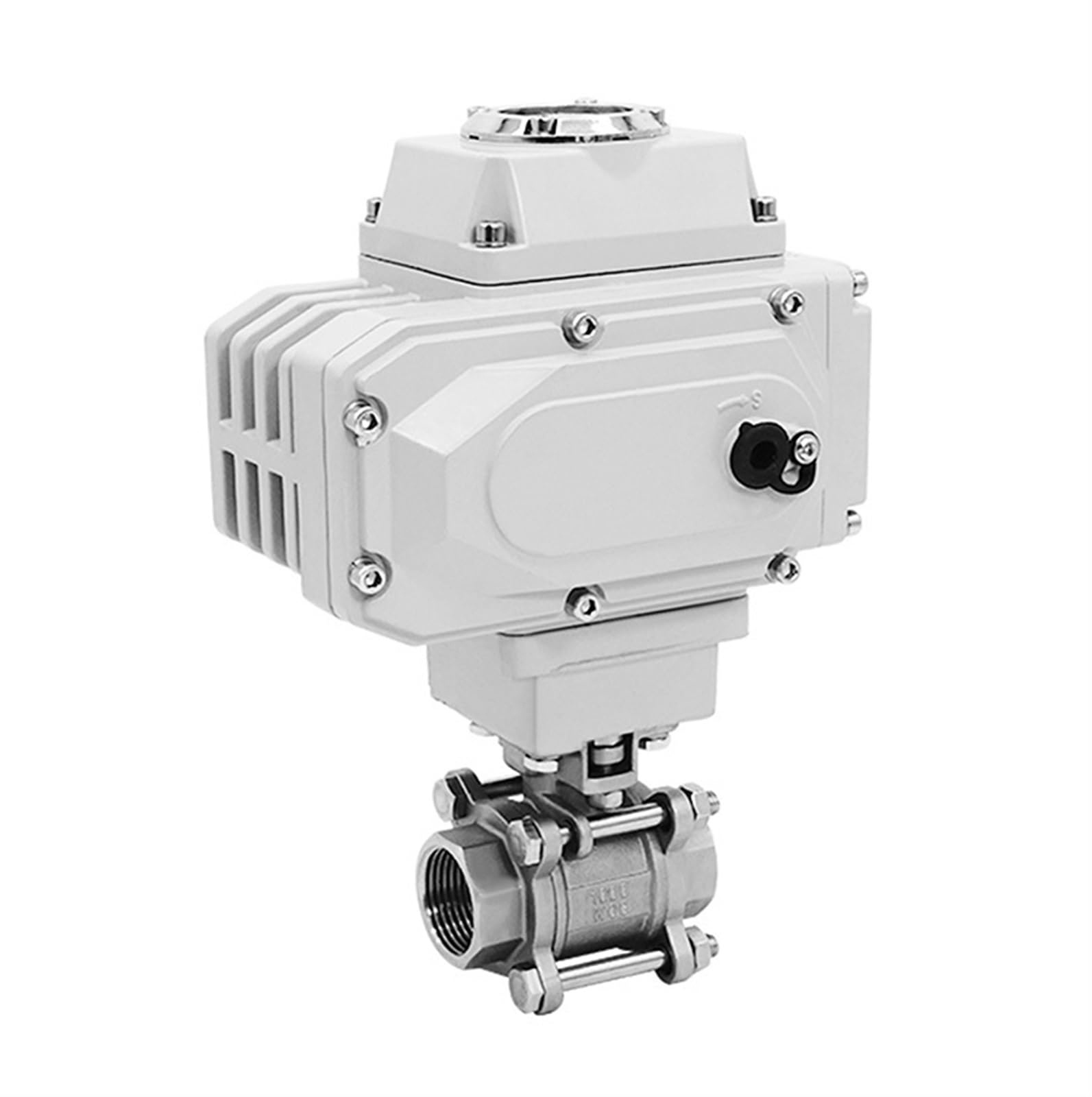 HDPHCRIUN Q911F-16P DN50 2 Way High Platform Motorized Ball Valve Stainless Steel Female Thread Electric 1Pcs(12VDC)