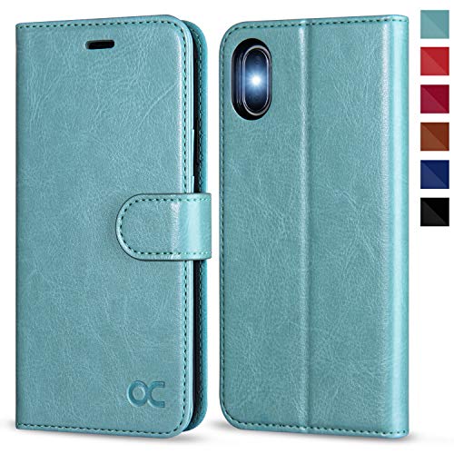 CHIUSURA MAGNETICA - Il telefono è più sicuro con l'efficace cinturino magnetico in pelle, la cui componente magnetica è abbastanza forte per mantenere la custodia chiusa. Questo cover iPhone XS facile da aprire e chiudere, taglio di precisione, fare pieno uso di tutte le porte e tutti i pulsanti.