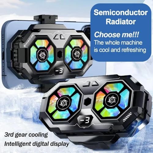 Image of BKN Fast Ultra SL-22 Cooling Mobile AC Fan Radiator | Mobile Cooler USB Powered Fan Cooling Radiator Game Cooler -3 degree for Mobile Phone Gaming, Live Streaming, Outdoor Vlog, Gaming