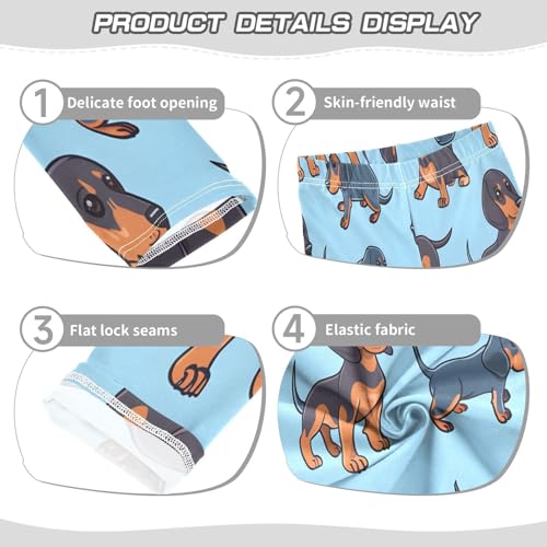 Bolaz Toddler Girls Leggings Printed Yoga Pants Leggings Dachshund Seamless for Kids3