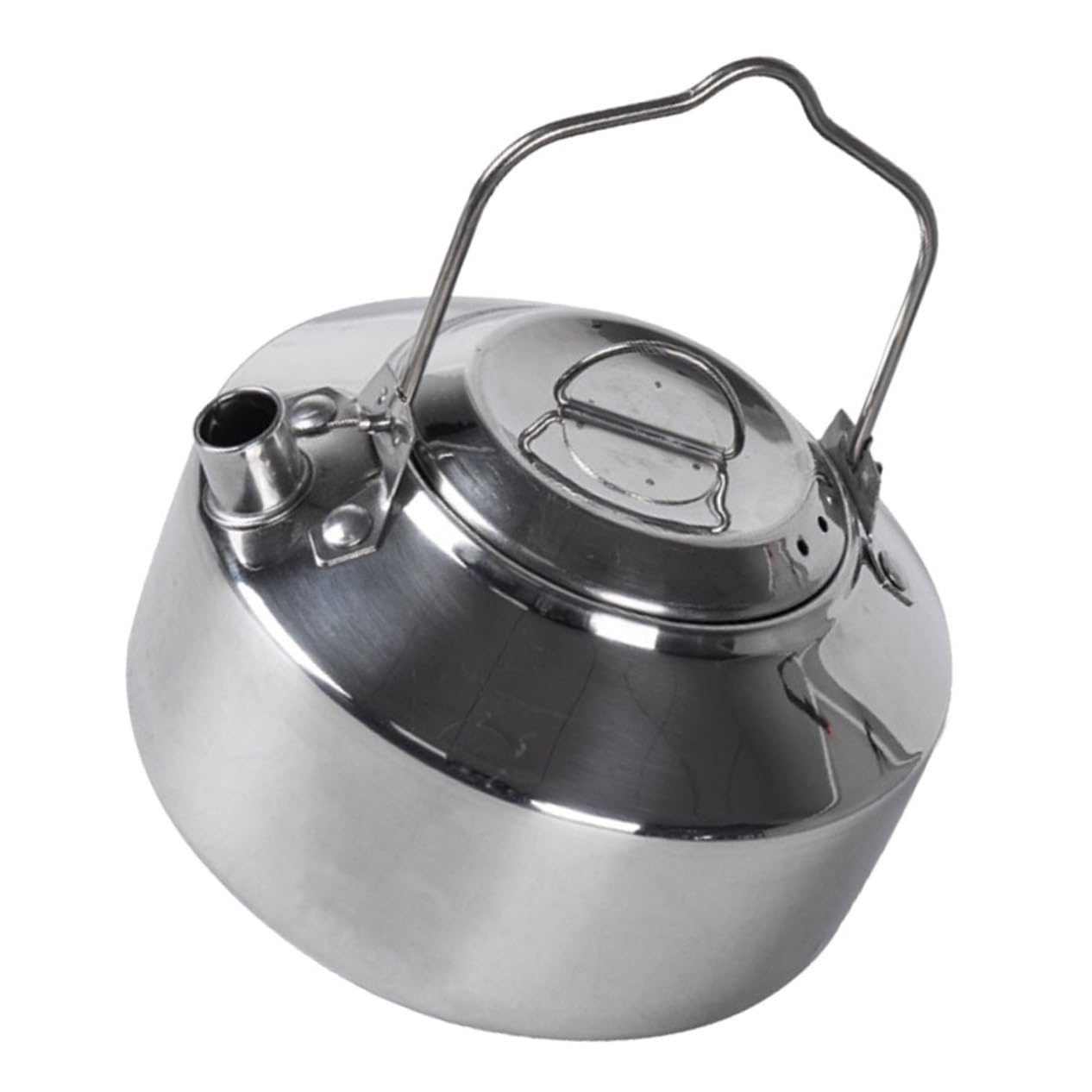 Ciieeo 1.7l Camping Tea Kettle Portable Water Kettle Stainless Steel Outdoor Cookware Easy to Move