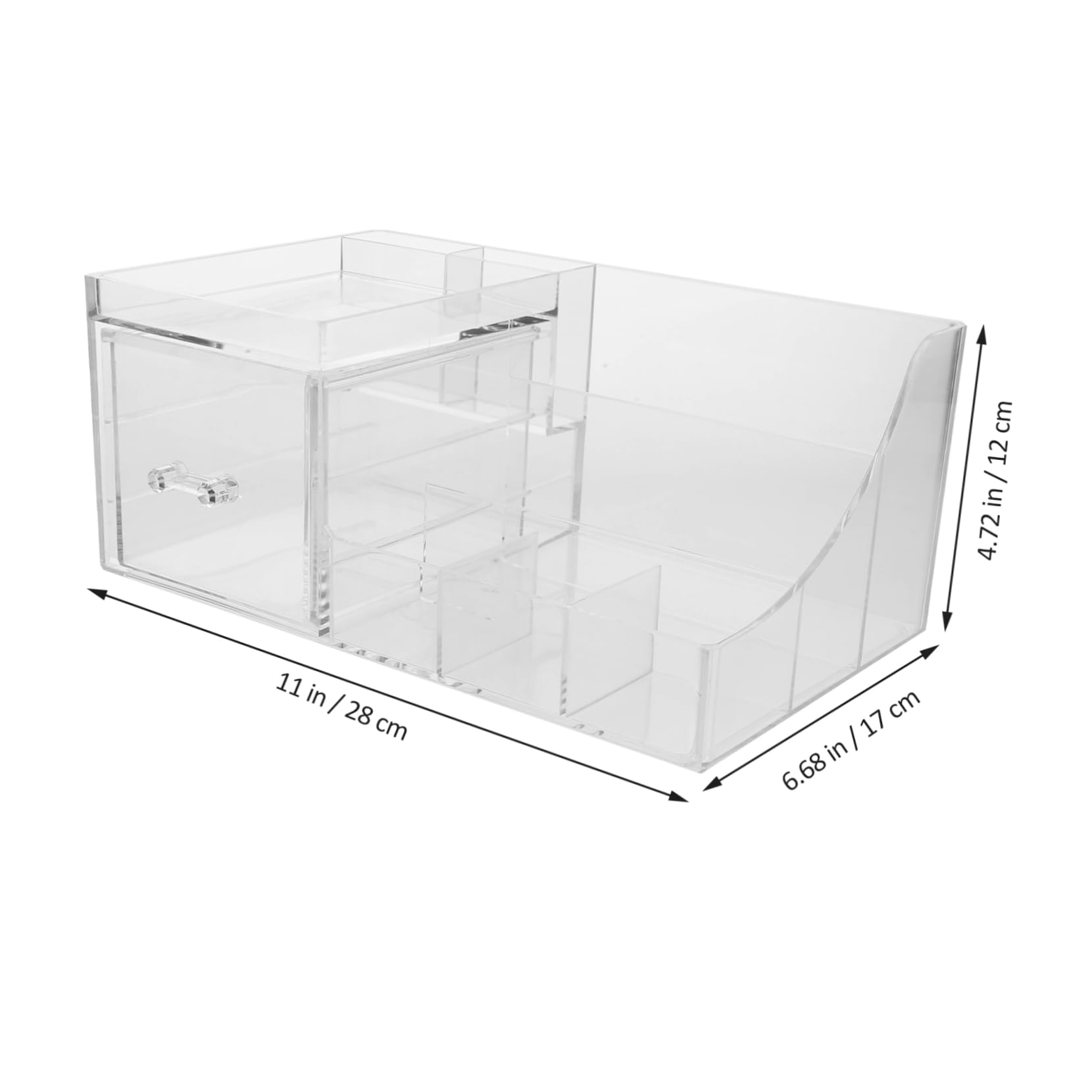 Mikinona Kosmetik Organizer mit Mehreren Schubladen aus Ps Platzsparend und Übersichtlich für Schminktisch und Make Up Aufbewahrung | Transparentes Design, für Schminktisch und Schmuck, Schlichtes Stilvolles Format