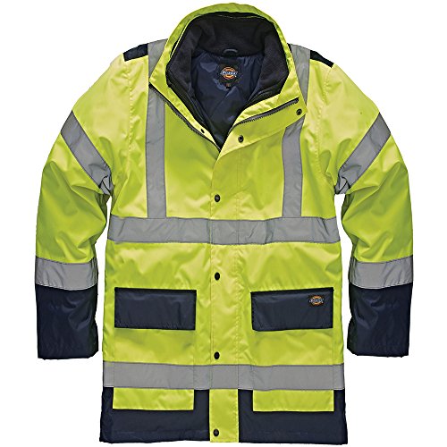 Image of Dickies SA7006 YLNXXL Size 2X-Large Hi Vis 3-in-1 Jacket - Yellow/Navy Blue