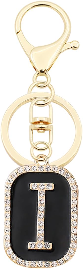Elechobby Elegant Initial Letter Keychain for Women - Cute Charm for Handbag, Backpack & Car.Gift for Sister, Besties, Mom.