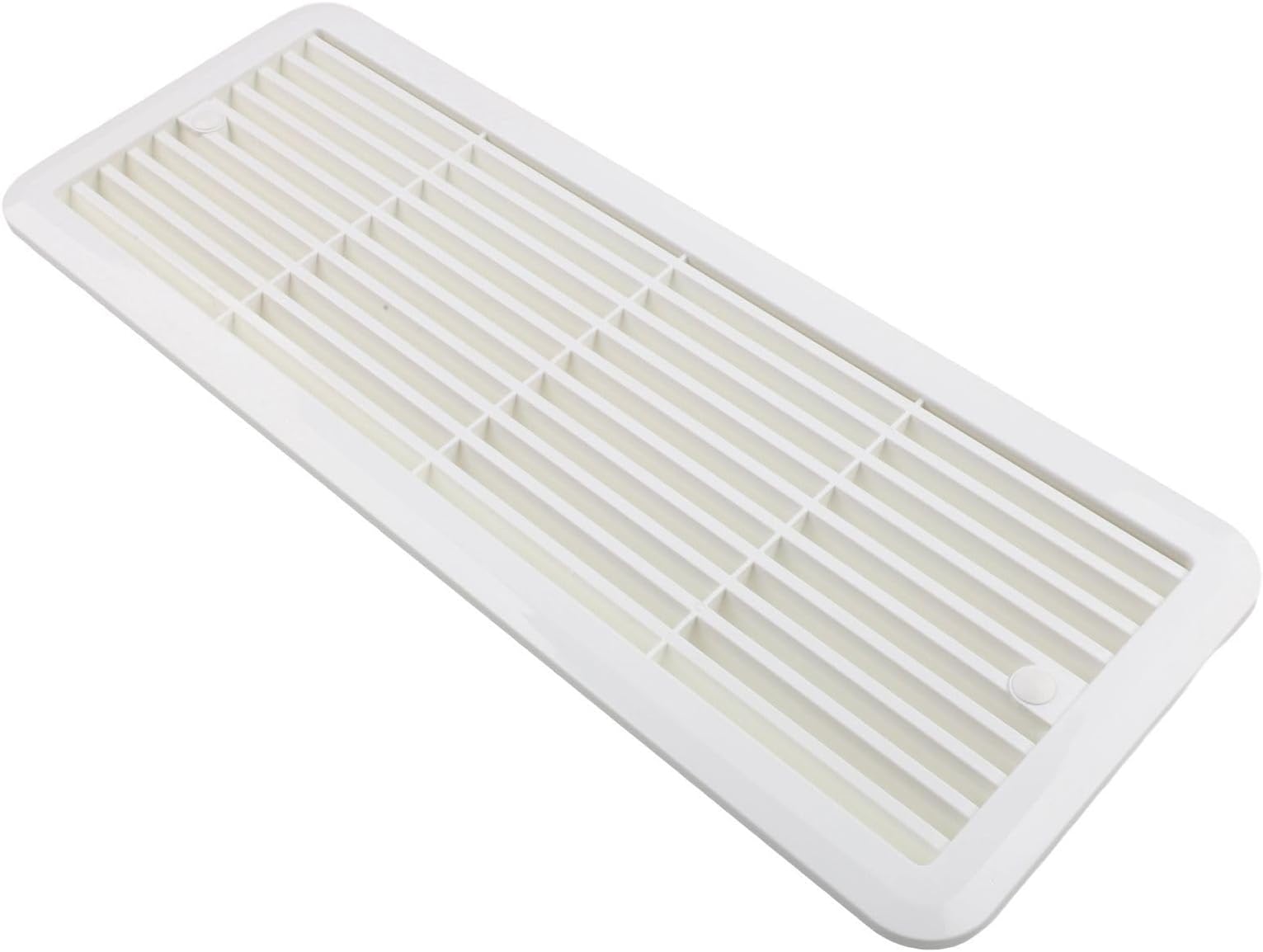 Campervan Fridge Vent Mounting Grille 483mm x 186mm for Motorhome RV Refrigerator Vent Cover, White/Black ABS Cooling Vent Panel Compatible with, OE 62445480(White)