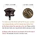 Kowibcl Finials For Curtain Rods, 4 Pcs Plastic Curtain Rod Finials for 5/8 Inch Dia Rod,Drapery Rod Finials of Mushroom Shape,M5 Thread Dia(Bronze)