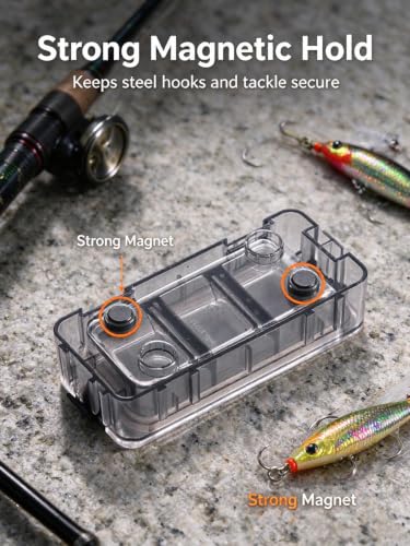 ChayWillow Magic Box Fishing Tackle Storage Case, 3 Compartments, Pack of 4 | Luminous Sealing Ring, Waterproof Sealed Design, Built-In Strong Magnets, Transparent Shell, Splicing Combinations - image 5
