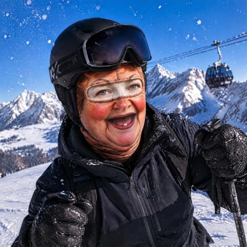 Funny Old Man Ski Mask Balaclava, Realistic Full Face Cover for Men Women - image 6