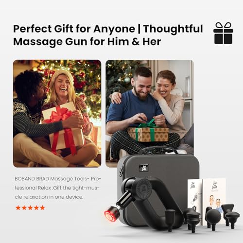 Image of BOB AND BRAD D6 Ultra Massage Gun with Infrared Light, Deep Tissue Percussion with 16mm Amplitude, Professional Muscle Massager for Athletes, Electric Handheld Massager