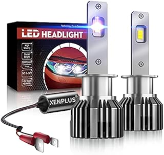 XENPLUS H1 Led Headlight Bulbs, 350% Super Bright 5530 Led Chip 10600LM 60W 6500K Cool White, IP68 Waterproof Led Headlight Conversion Kit, Mini Design Plug and Play(2 PCS)