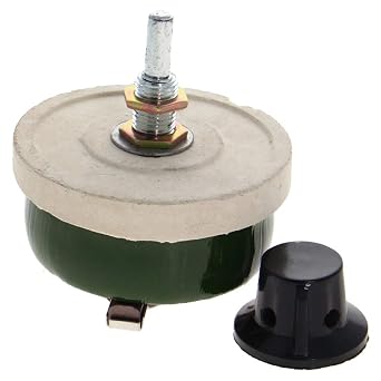 50W 500R Ohm Ceramic Wire Wound Potentiometer Linear Rotary Resistor Rheostat with Knob for Industiral Machinery RPM Adjustment,Aicosineg