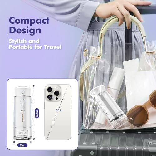 Image of Bezvoi Mini Portable Water Flosser for Travel, 5 Modes Dental Floss, 6 Tips