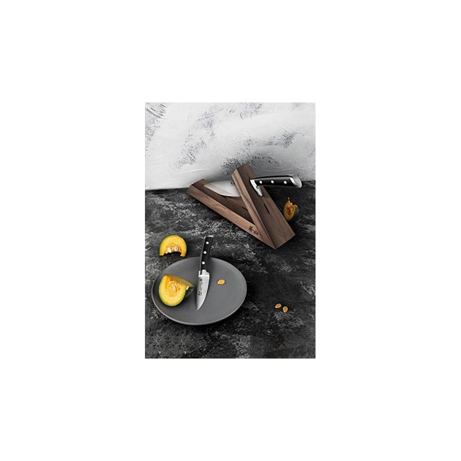Cangshan TS Series 1021417 Swedish 14C28N Steel Forged 3-Piece TAI Knife Block Set, Walnut