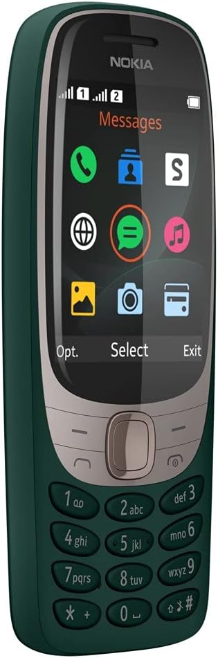 Nokia 6310 Curved 2.8 Inch Display, Numeric Keyboard, 8MB RAM, 16MB Memory (32GB with MicroSD Cards), 1150mAh Battery, 0.3Megapixel Rear Camera, FM Radio - Green