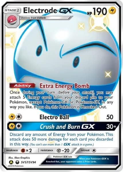Pokemon - Electrode GX - SV57/SV94 - Hidden Fates - Shiny Vault - Full Art Card