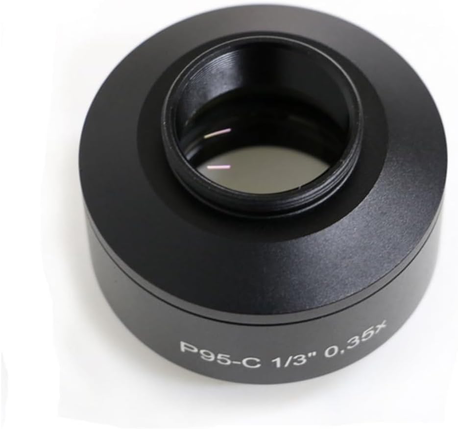 Microscopes Equipment P95-C 0.35X 0.5X 0.65X 0.8X 1X 1.2X C Mount Camera Microscope Adapter for Microscope(1PCS 0.8X Adapter)