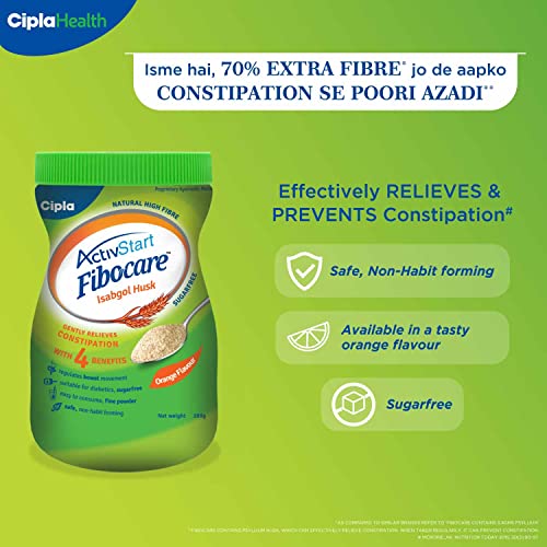 Image of Cipla Fibocare Isabgol Husk Powder|Sugar Free|Effectively Relieves Constipation|Promotes Gut Health|Helps in Weight Loss|Supports Digestive Health (1 count, 100 grams)