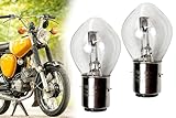 BISOMO 2x Glühbirne 6V BA20d 25/25W Leuchtmittel Glühlampe kompatibel mit Piaggio Vespa Simson Jawa MZ AWO Roller Moped Mofa, E-Zeichen