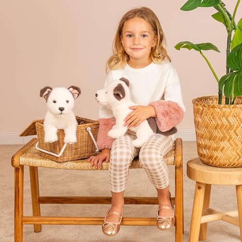 Teddy Hermann 91986 Hundewelpe Russell 25 cm, Kuscheltier mit idealem Recyclinganteil (Füllmaterial)