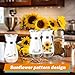 Sunflower Salt and Pepper Shakers Set - 4oz Farmhouse Cute Kitchen Decor and Accessories Sunflower Gifts for Salt Shakers Glass Cooking Table,Housewarming,Thanksgiving,Christmas