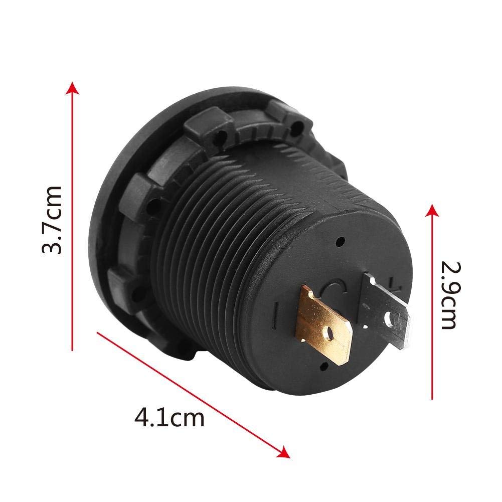 Volt Meter Gauge, 12 V Black New Motorcycle Car LED Display digitale Voltmeter Waterproof Volt Volt Gauge Tester batteria
