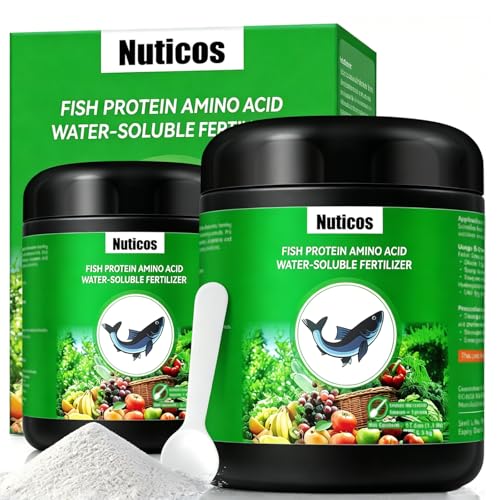 Nuticos 2 Jars 17.6oz Dried Fish Protein Fertilizer Makes 493 Gallons