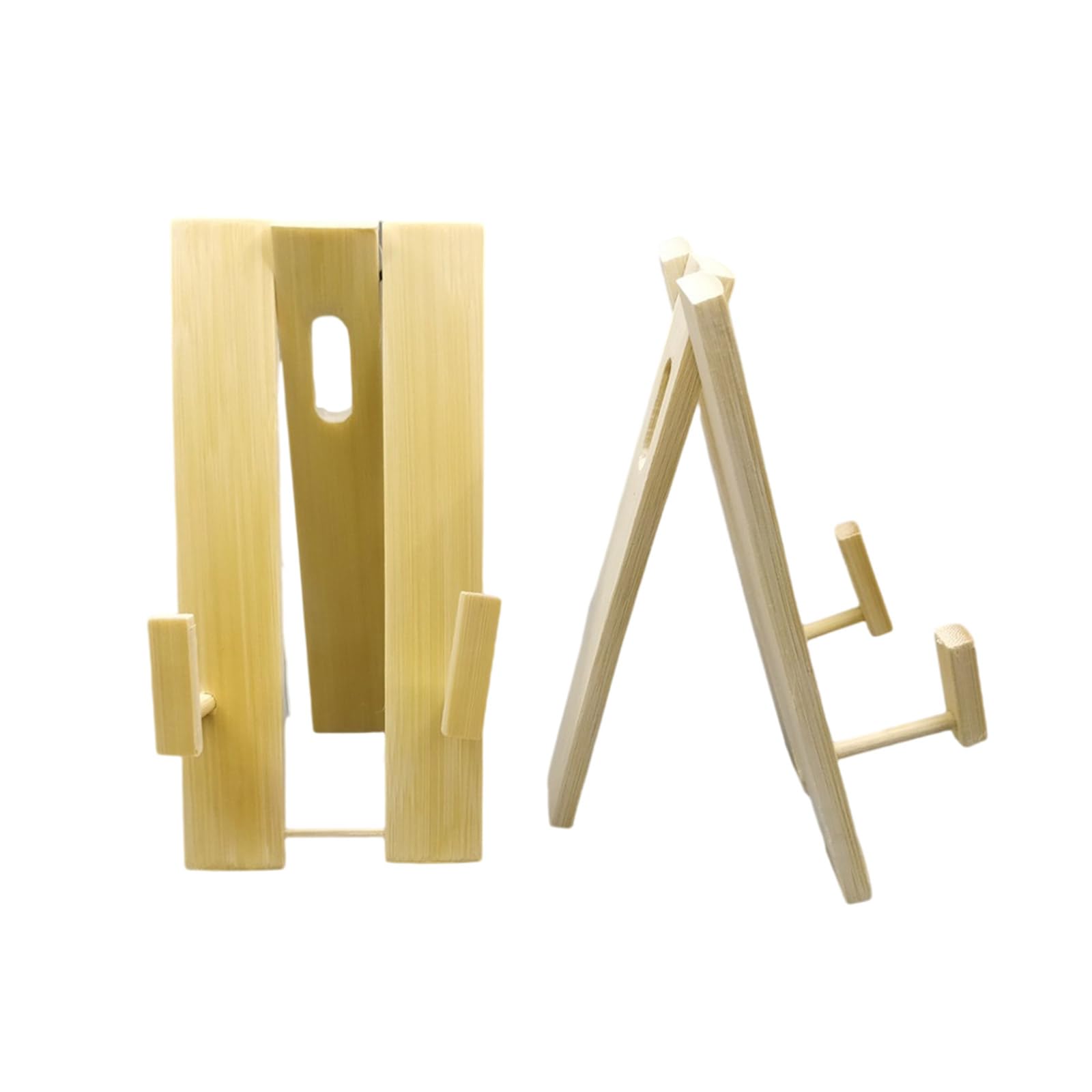 Msioytog Of 2 Wood Decorative Folding Fan Display Stands Chinese Hand Fan Holder Rack for Home or Tabletop Decoration Wood Exhibition Stand