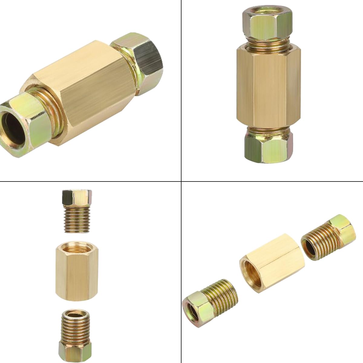 Raccordi Unione Tubi Freno Maschio In Acciaio 12 Mm X 1 Mm Per Tubo - Foto 5