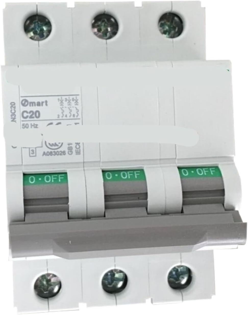 Export Type D 3P 2A 3A 4A Thermal Magnetic Miniature Circuit Breaker Electrical Air Switch 400VAC 50HZ 6KA Mini(2A)