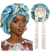 HAIMEIKANG Satin Bonnet-Silk Sleep Cap Non Slip Hair Wrap for Women Night Cap for Long/Curly Hair...