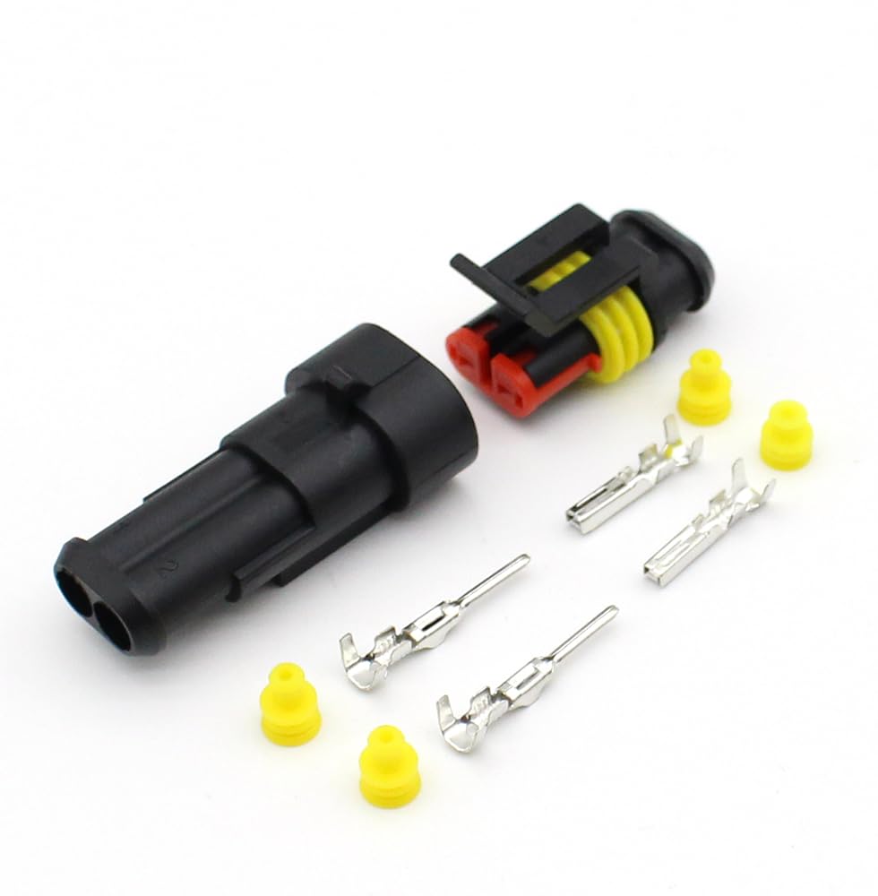 KJEBVHIRS 5 Sets Kit 2 Pin Way Waterproof Electrical Wire Connector car Part 1.5mm Connectors,DJ7021-1.5 Waterproof Electrical Wire