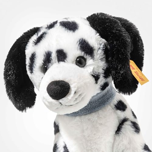 Steiff Oskar Dalmatiner 27cm sitzend, Kuscheltier Plüschtier, Hunde Stofftier im Dalmatiner Design, aus kuschelweichem Plüsch, Schmusetier für Jungen und Mädchen