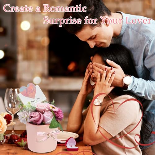 Cyiecw Ewige Rosen Geschenkbox - Parfümierte Konservierte Infinity Rosen für Frauen, Romantisches Geschenk für Muttertag Valentinstag Geburtstag Jubiläum (Rosa)