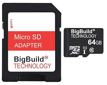 eMemoryCards 64GB Ultra Fast 80MB/s microSDXC Memory Card For EZVIZ C6N, C1C, C6CN, C6TC, LC1C, C3A, C3N, C3X, C3WN, C3W, DB1, DB1C CC Camera