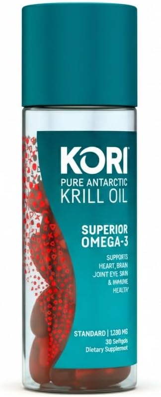 Kori Krill Oil Omega 3 Supplement, Antarctic...