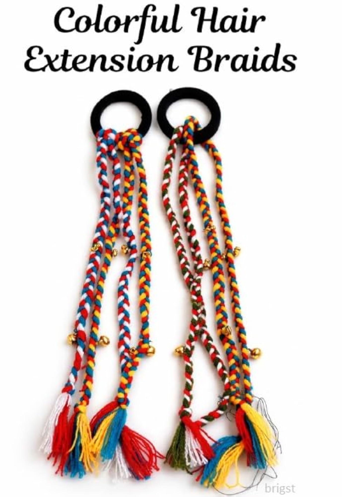 Colorful Braid Extensions Hair Band Braids with Rubber Bands