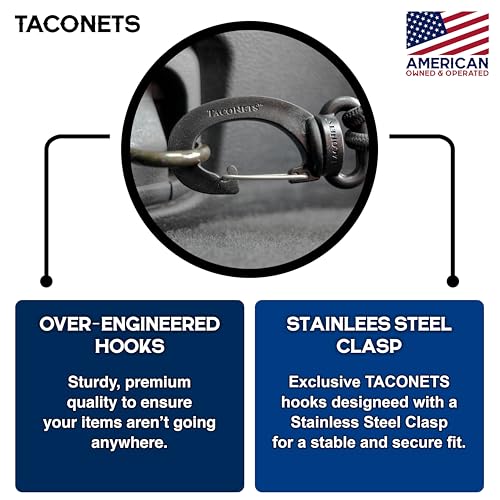 Image of TacoNets Envelope Cargo Net for Subaru Outback - Fits 2015-Current - Upgraded 5mm Bungee - Integrated Storage Bag - Heavy Duty Hooks - Designed in USA