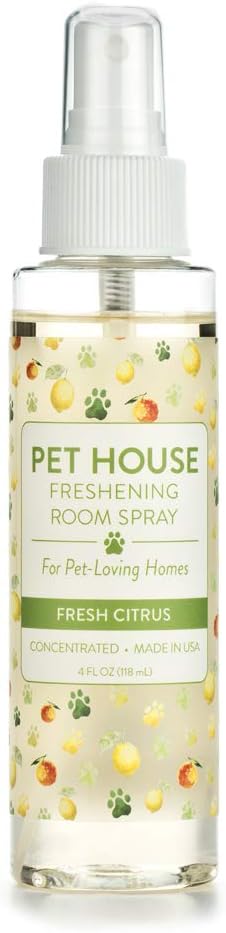 One Fur All Pet House Freshening Room Spray – Fresh Citrus – Concentrated Air Freshener – Non-Toxic & Pet-Friendly Air Freshener – Pet Odor Eliminator Room Spray