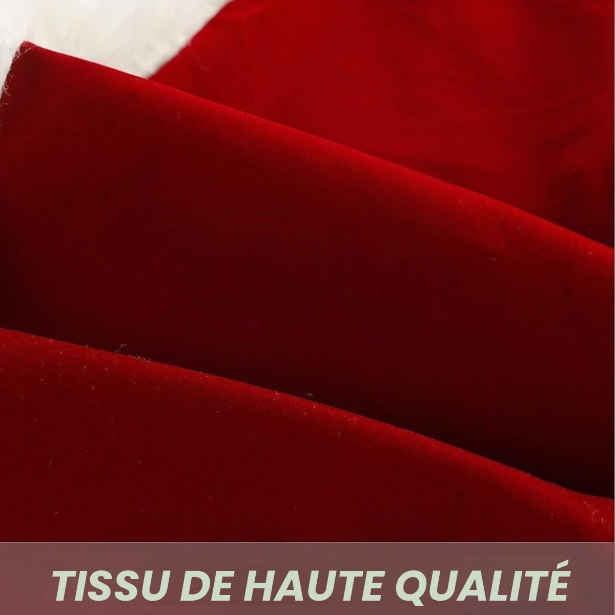 Costume Père Noël pour homme 10 pièces Costume de Père Noël Déguisement de Père Noël pour Noël Costume en velours rouge vin avec perruque Barbe Fête de Noël Cosplay Ensemble de luxe 7pcs,5XL.