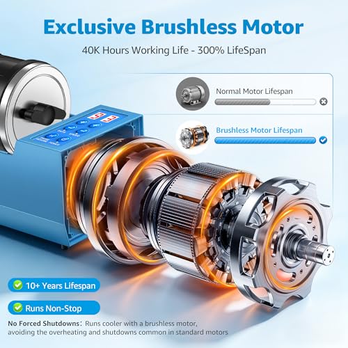 Image of Dual-Barrel Rock Tumbler Kit - 8LB Extra Large Capacity (4LB x 2), Brushless Motor & Heavy Metal Base, 3 Speeds & 9-Day Timer, Rock Polisher for Adults & Collectors, Full Accessories Included
